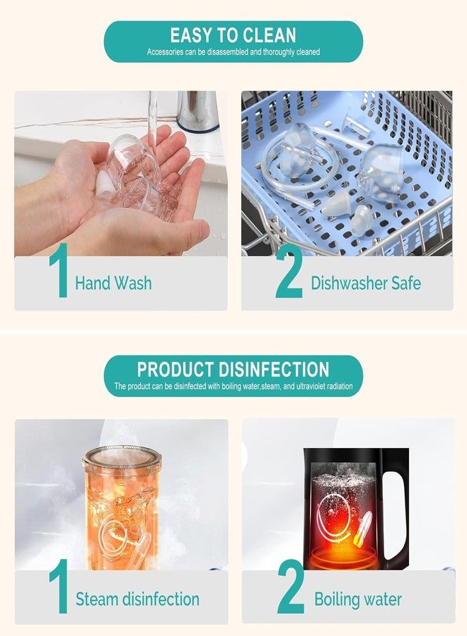 SQUISHCO Nasal Aspirator for Newborn, Mucus Sucker for Nose, Nose Cleaner for New Born, Portable Hand Pump Nasal Aspirator for Congestion Care - Image 3