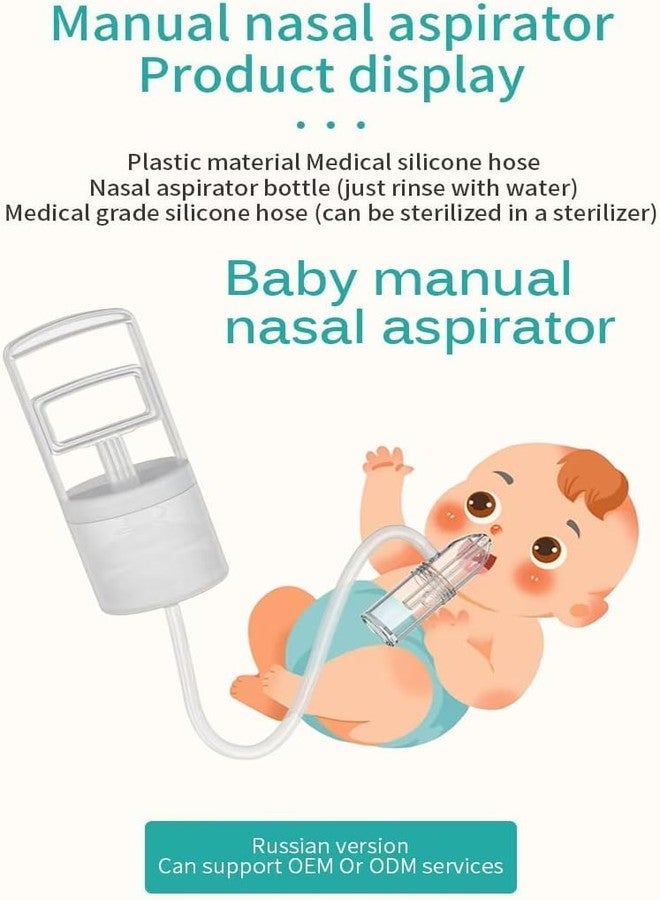 SQUISHCO Nasal Aspirator for Newborn, Mucus Sucker for Nose, Nose Cleaner for New Born, Portable Hand Pump Nasal Aspirator for Congestion Care - Image 4