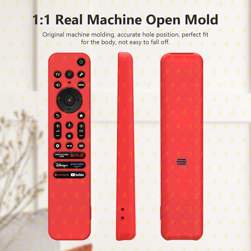 Raya غطاء سيليكون متوافق مع جهاز التحكم عن بعد Sony TV RMF-TX811D / TX900 MG3 / TX800U 2024 BRAVIA سلسلة غلاف واقي [جهاز التحكم غير متضمن] (أحمر)  - Image 4