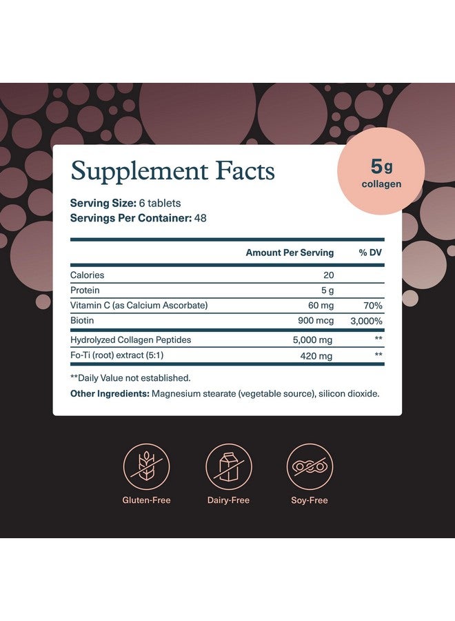 يوثيري كولاجين يوثيوري للرجال - ٥٠٠٠ ملغ كولاجين - مكمل غذائي يومي للرجال - لدعم الشعر والبشرة* - خالٍ من الغلوتين والصويا ومنتجات الألبان - ٢٩٠ قرصًا - Image 2