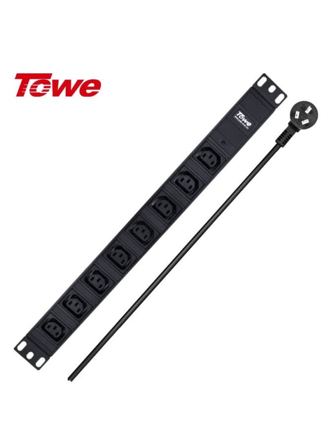 Towe, 8-outlet European Standard Iec C13 Pdu Cabinet Socket, Specialized Power Strip For Data Center, Engineering Expansion Power Distribution Unit En10/i803 - Image 1