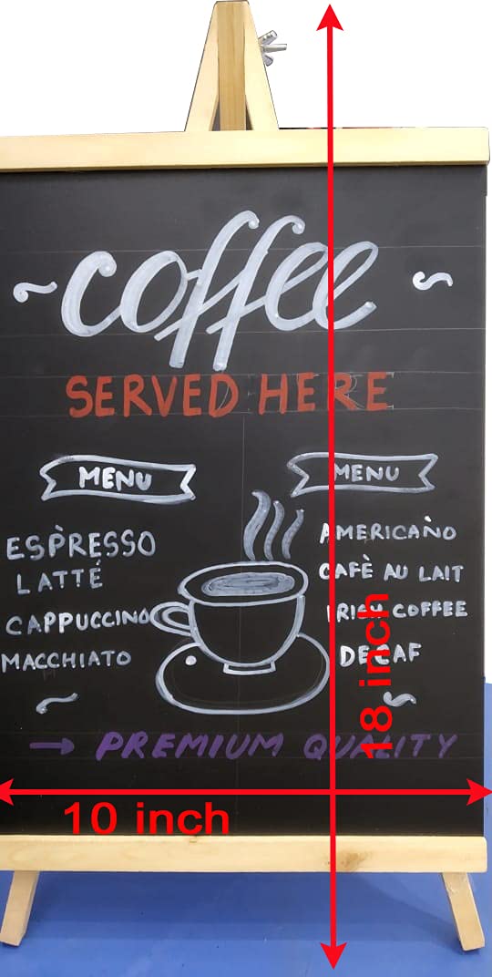 Desi Rang Wooden Chalkboard for Restaurant Bar Menu Memo, Tabletop Display Stand, Message Board (18" inch) - Image 3