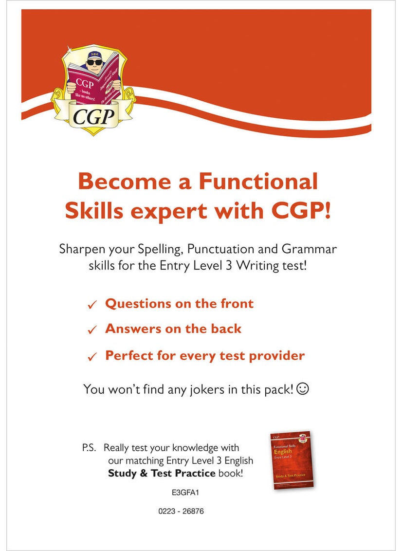 null - Functional Skills English Revision Question Cards: Spelling, Punctuation & Grammar Entry Level 3 - Image 1