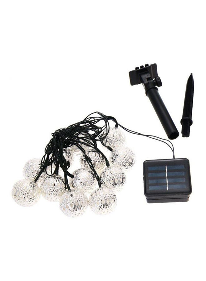 نيبمينينت مصابيح إضاءة على شكل خيط من الكرات تعمل بالطاقة الشمسية أبيض/ أسود - Image 1