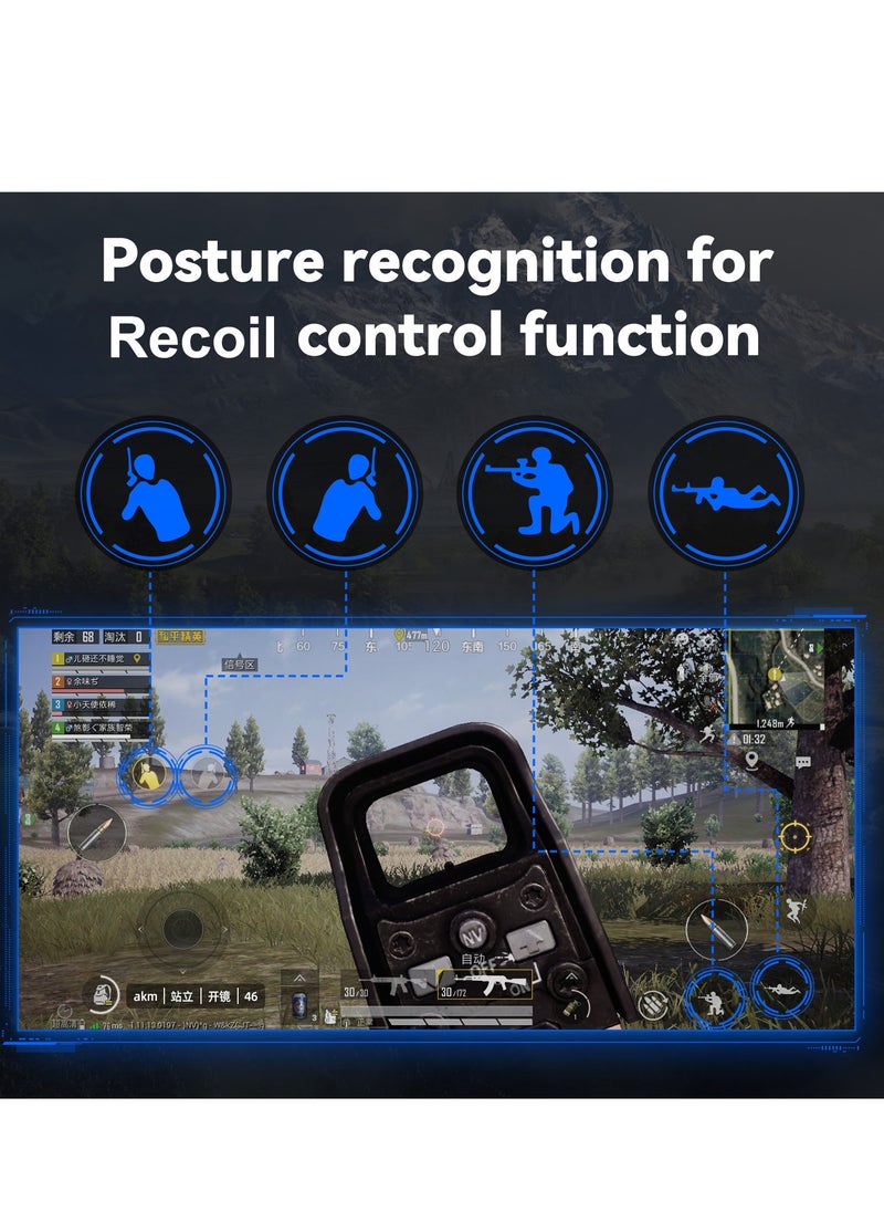 Gaming Mouse 35 Keys Single Hand Gaming Keyboard Converter Set For Android PUBG CODM Genshin Diablo All Games