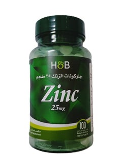H&B Holland And Barrett Zinc Gluconate 25mg 100 Tablets 