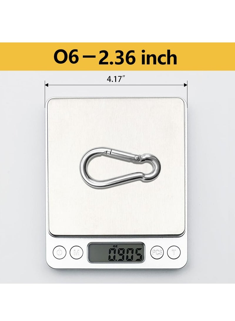 Oasisgalore 4PCS Stainless Steel Carabiners Heavy Duty Carabiner Clips Spring Snaps Hooks for Camping, Fishing, Hiking, Traveling  - Image 2