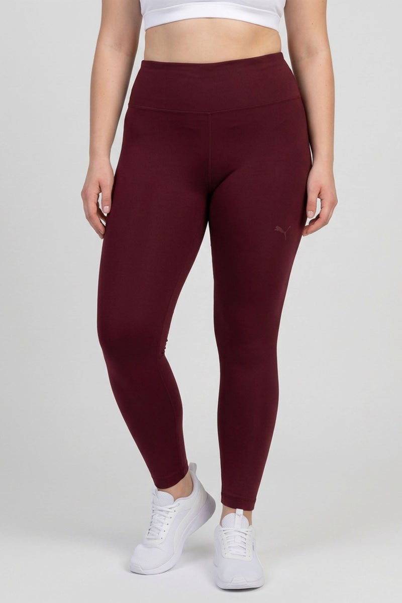 PUMA Women Sportswear Fit Training 7/8 Length Tight, Maroon - Image 1