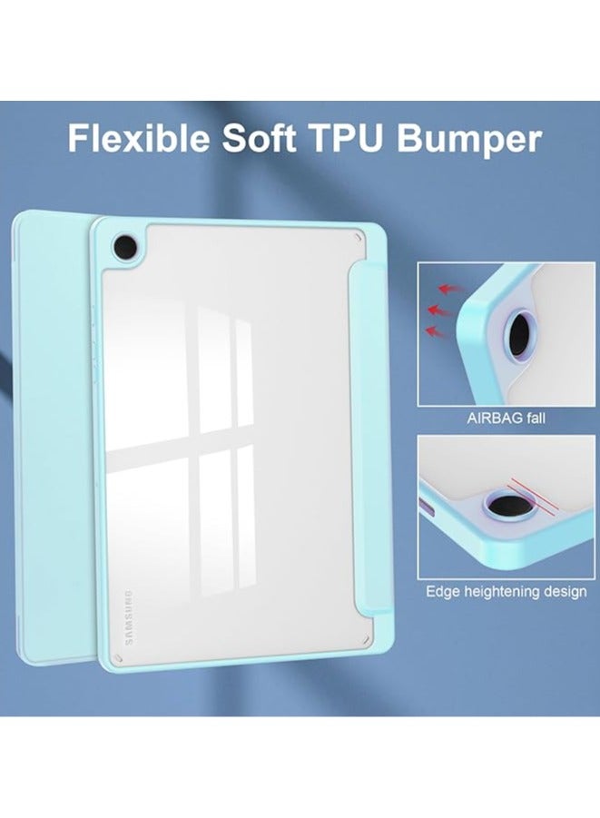 Compatible with Case for Samsung Galaxy Tab A9 Plus Tablet 11 Inch 2023, Ultra Transparent Back Slim Cover with Auto-Wake for Samsung Galaxy Tab A9+ Tablet 2023 (Light Blue)  - Image 2