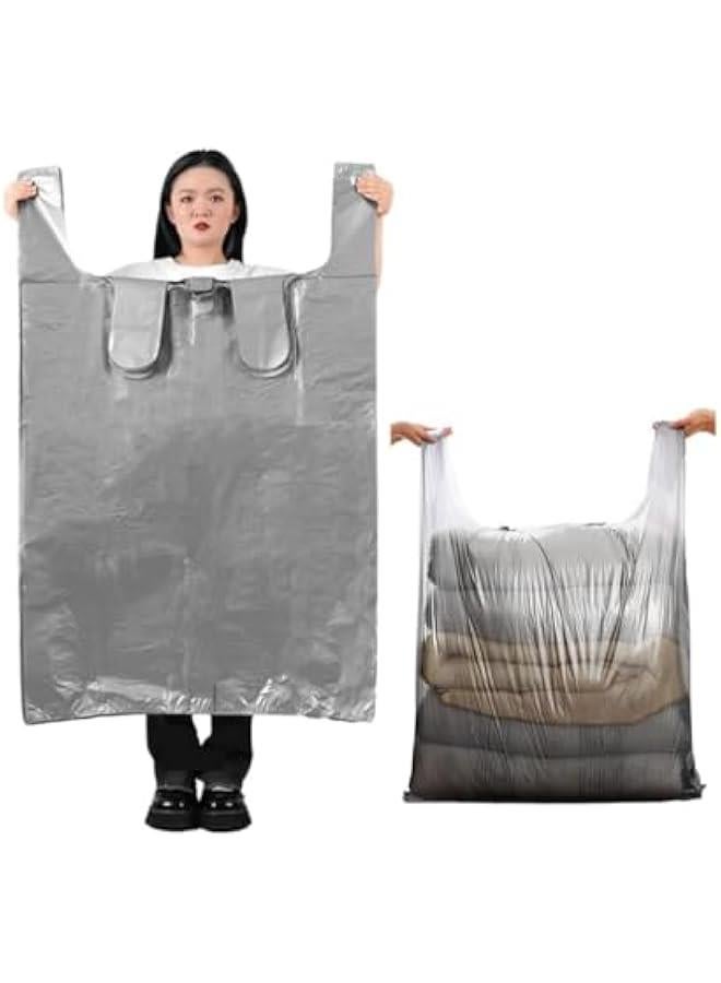 HOOKOR 10 Pcs Extra-large Capacity Packing Bag,Large Thickened Comforter Quilt Storage Bag Vest Plastic Storage Bags for Moving Collection Carrying Luggage Moisture-proof Blanket Clothes Storage Bag - Image 1