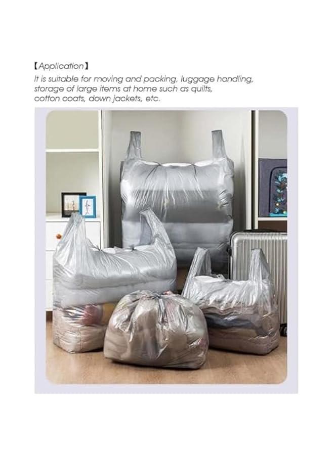 HOOKOR 10 Pcs Extra-large Capacity Packing Bag,Large Thickened Comforter Quilt Storage Bag Vest Plastic Storage Bags for Moving Collection Carrying Luggage Moisture-proof Blanket Clothes Storage Bag - Image 2