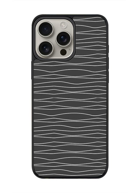For iPhone 16 Pro Max Case [Compatible with MagSafe] Slim Magnetic cover Phone Case iPhone 16 Pro Max -Squiggly Lines