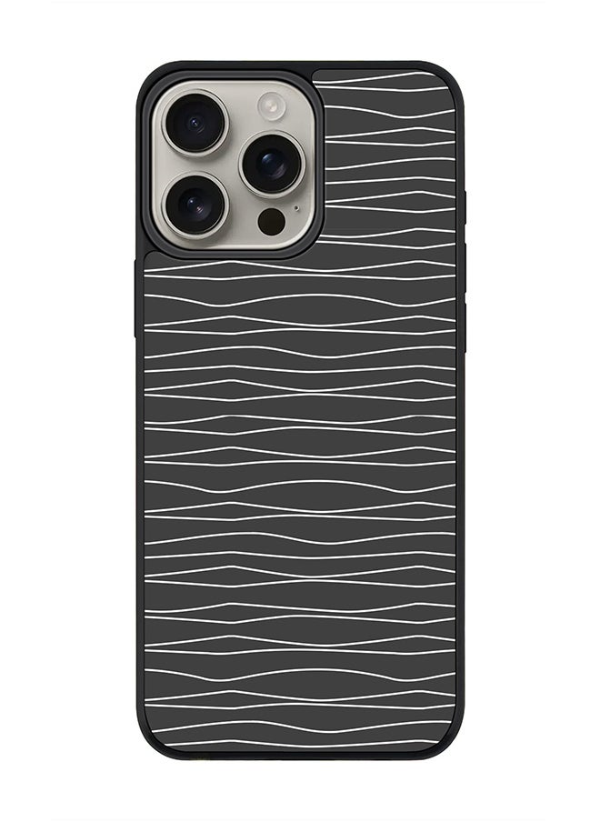 For iPhone 16 Pro Max Case [Compatible with MagSafe] Slim Magnetic cover Phone Case iPhone 16 Pro Max -Squiggly Lines