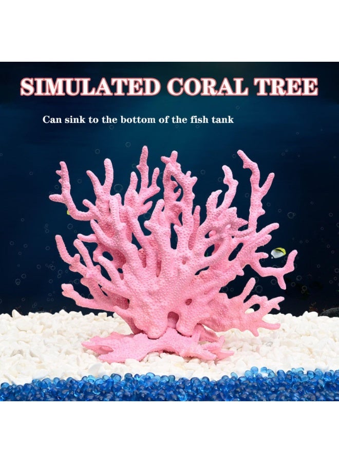 Artificial Aquarium Coral Ornament Plastic Fish Tank Plants Decoration for Aquarium Landscape (Pink) - Image 4