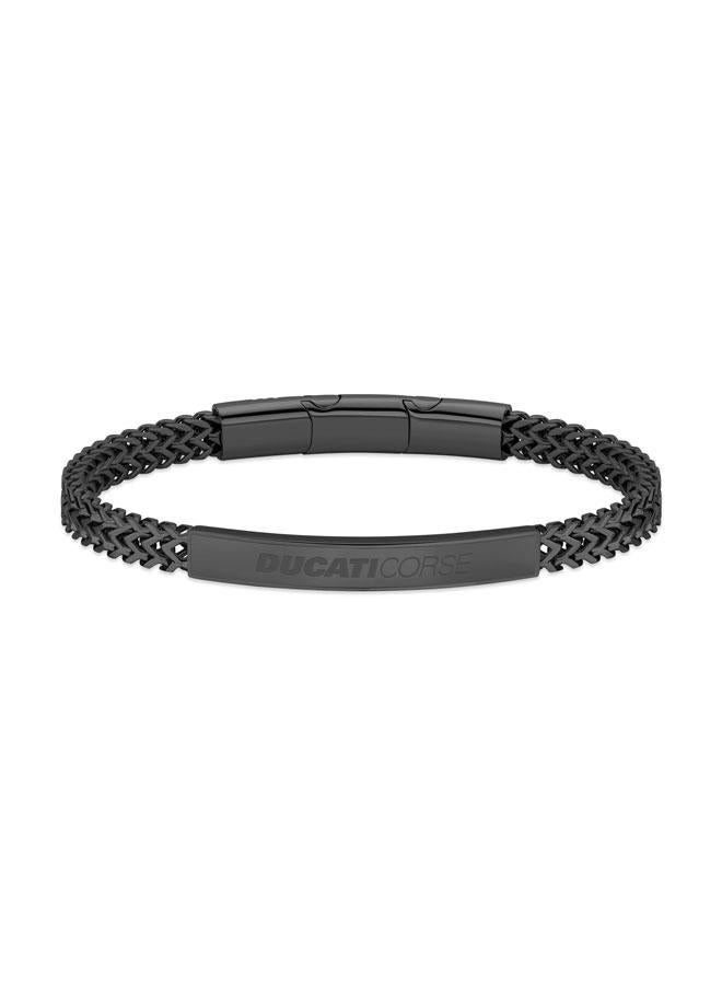 Ducati Tradizione Black Stainless Steel Chain Bracelet for Men 210mm - Image 1