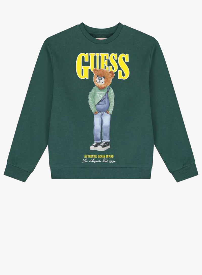 GUESS Youth Graphic Crew Neck Sweatshirt - Image 1