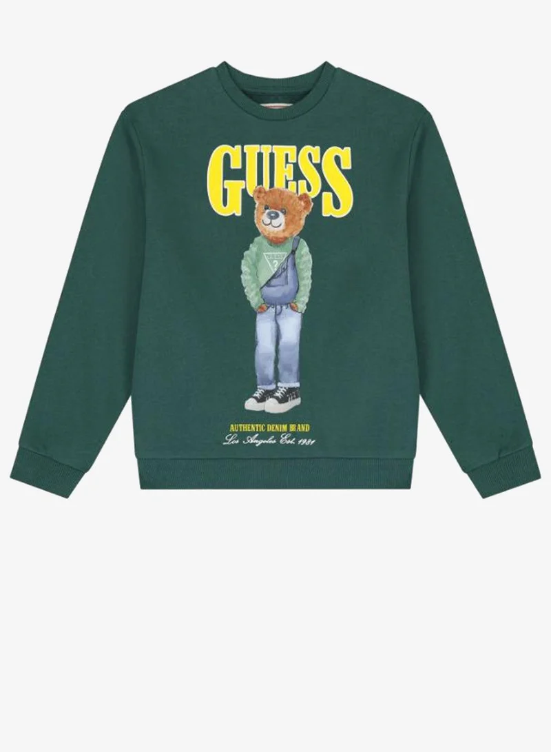 GUESS Youth Graphic Crew Neck Sweatshirt
