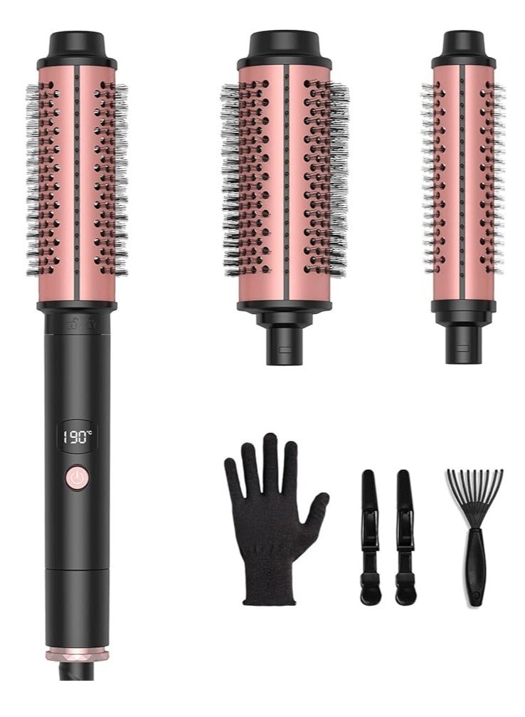 general Thermal Brush Set,Dual Voltage,3 in 1 Ceramic Curling Wand, Fast Heating Hot Brush, 3 Interchangeable Travel Curling Irons for Short, Medium  Long Hair(1.25 Inch, 1.5 Inch  1.75 Inch) - Image 1
