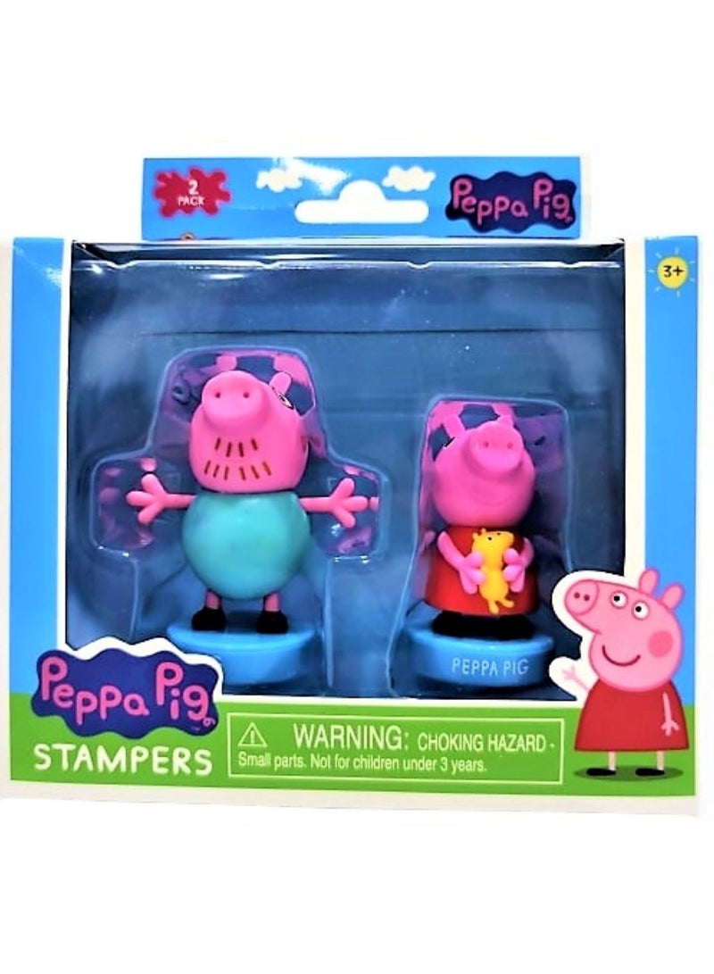 Peppa Pig stampers 2 pack window box Daddy pig and Peppa pig