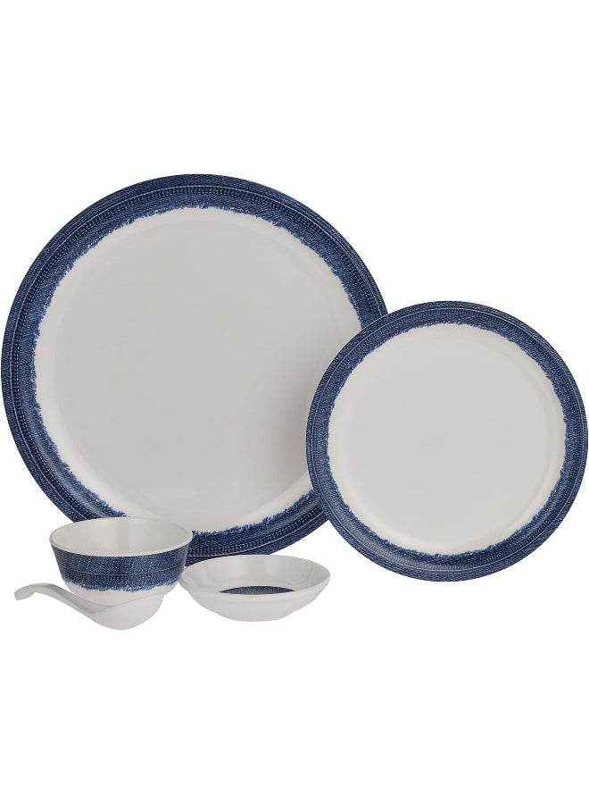 Servewell SERVEWELL MELAMINE 24 PCS DINNER SET-TDW DENIM DESIGN  - Image 2