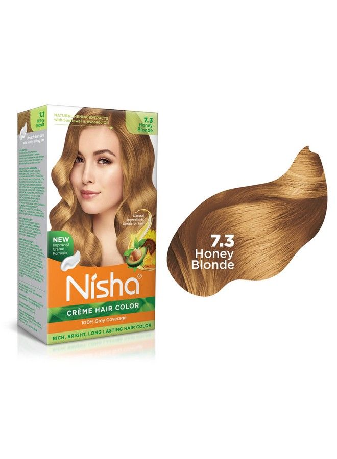 Nisha Crème Hair Colour Honey Blonde Hair Colour For Women And Men 100% Grey Coverage Hair Colour Long Lasting With Henna Extracts For Hair Care Pack Of 3 … - Image 4