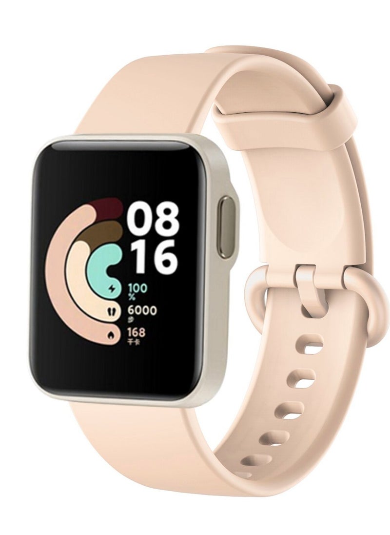 Generic Band For Mi Watch Lite/Redmi Watch Strap Replacement Sport Silicone Bracelet Correa Smart Watch Belt Wrist Strap_Pink Sand 