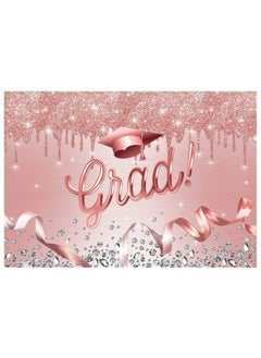 Funnytree 7X5Ft Class Of 2023 Party Backdrop Girls Congrats Grad Rose Golden Glitter Photography Background Women Lady Pink Congratulates Graduates Graduation Prom Decorations Banner Photo Booth  - Image 2