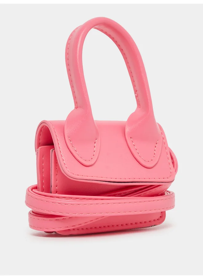 ستايلي Styli Solid Handbag with Top Handle