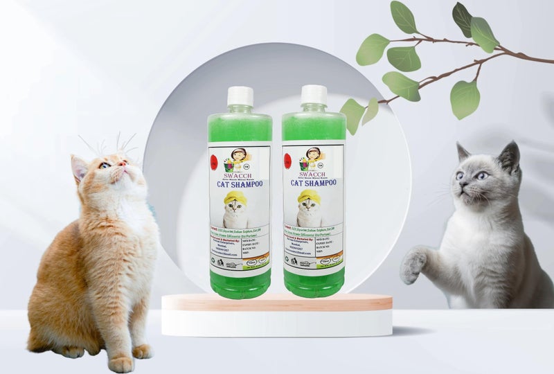 SWACCH Cat Shampoo (1 Litre) (Pack of 2) Neem Alovera - Image 2