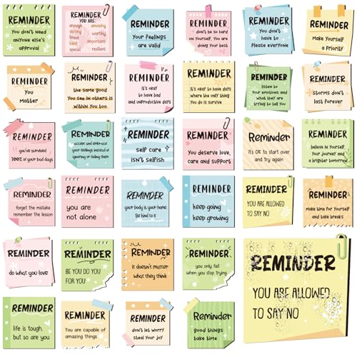 Copkim 32 Pcs Boho Mental Health Fridge Magnets Positive Affirmation Refrigerator Magnets Inspirational Gifts for Employee Appreciation Day Christmas Office Staff Teacher - Image 1