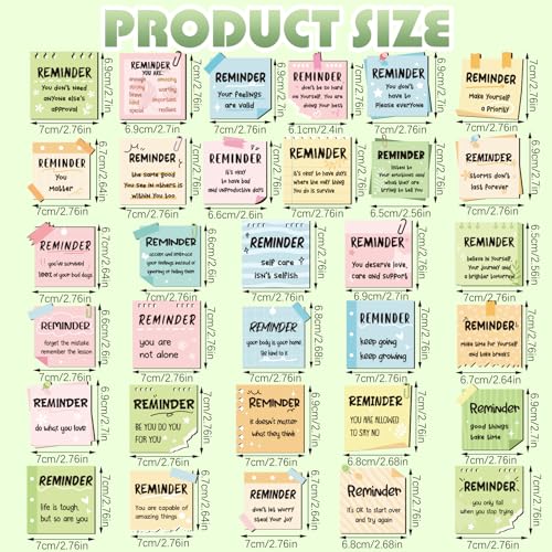 Copkim 32 Pcs Boho Mental Health Fridge Magnets Positive Affirmation Refrigerator Magnets Inspirational Gifts for Employee Appreciation Day Christmas Office Staff Teacher - Image 2