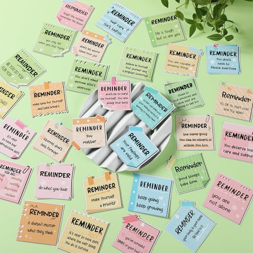 Copkim 32 Pcs Boho Mental Health Fridge Magnets Positive Affirmation Refrigerator Magnets Inspirational Gifts for Employee Appreciation Day Christmas Office Staff Teacher - Image 4