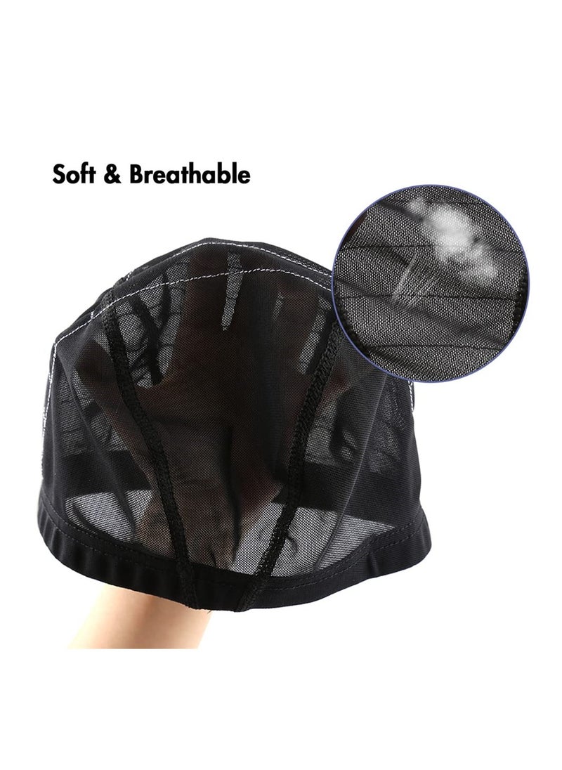 SYOSI - Mesh Dome Wig Cap for Making Wigs, Perfect for Beginner Sewing 5x5 Lace Closure, Stretchable Hairnet with Wide Elastic Band - Image 1