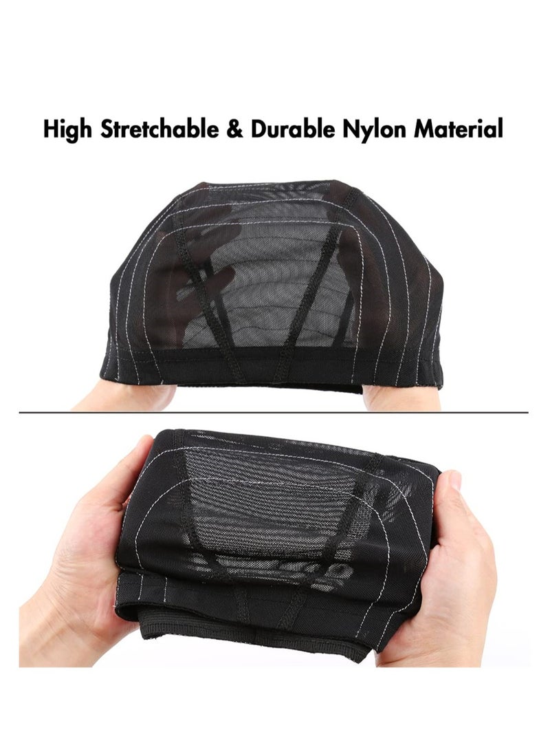 SYOSI - Mesh Dome Wig Cap for Making Wigs, Perfect for Beginner Sewing 5x5 Lace Closure, Stretchable Hairnet with Wide Elastic Band - Image 1
