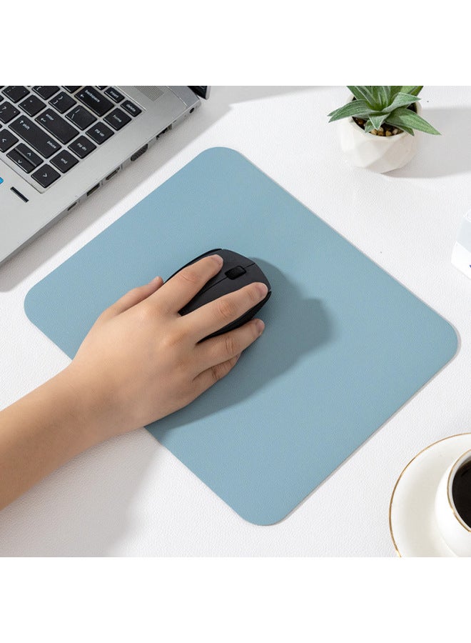 Simple Leather Mouse Pad Small Size Computer Office Desk Mat Advertising Game Mouse Pad Custom Logo Pattern-Color:21*25cm-Pattern:Lotus Root Purple + Lotus Root Pink - Image 5