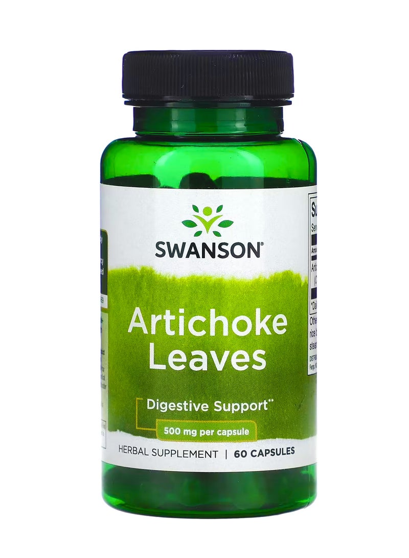 SWANSON Artichoke Leaves, 500 mg, 60 Capsules