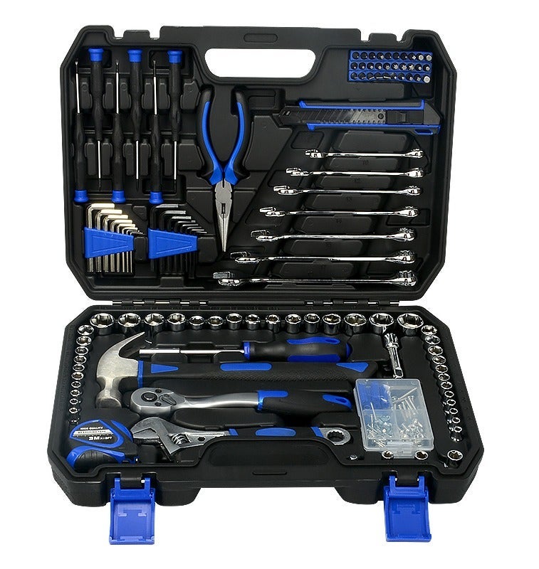HIGARDIN Professional 200-Piece Hand Tool Set, General Home and Auto Repair Tool Kit with Toolbox Storage Case for Mechanical Repair, DIY, Home Maintenance - Image 1