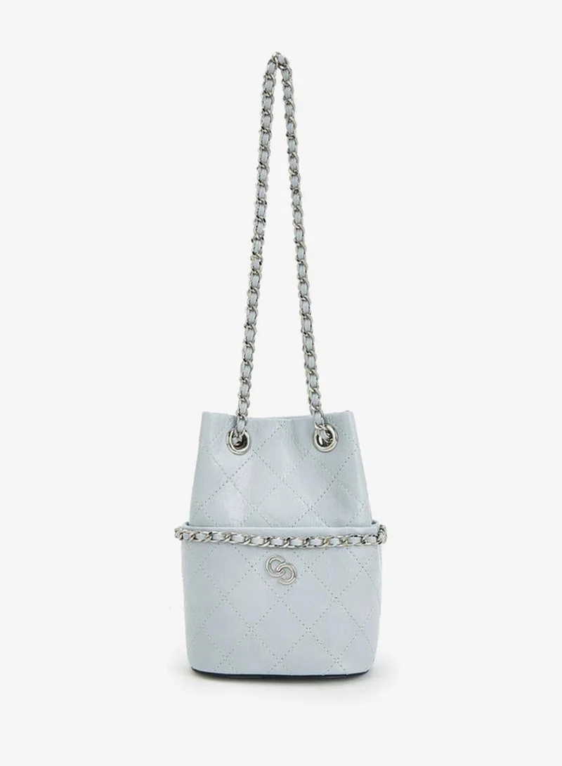 سيليست Quilted Bucket Bag With Chain Strap