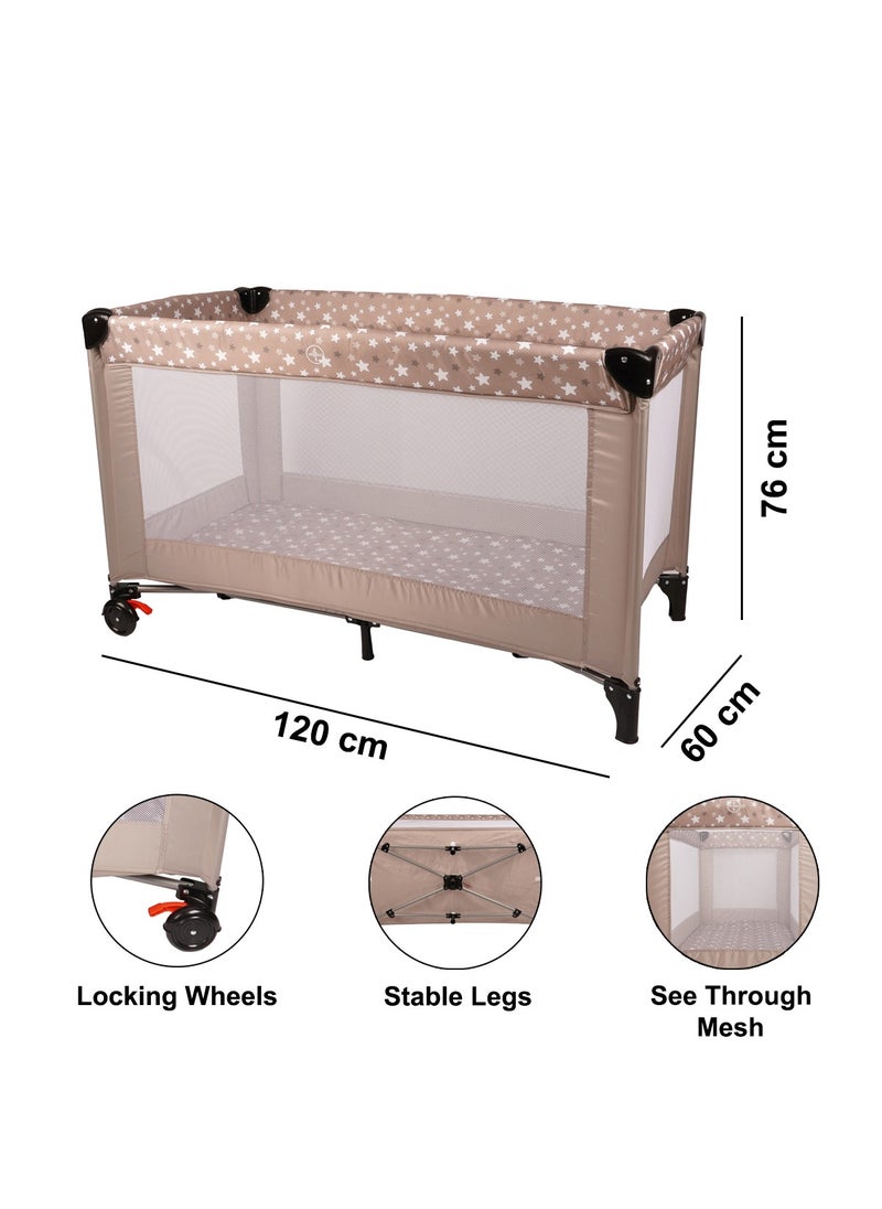 Baby Travel Crib Playpen - Foldable Bassinet with Toys Organizer Storage Bag, Carrying Travel Bag Mosquito Net