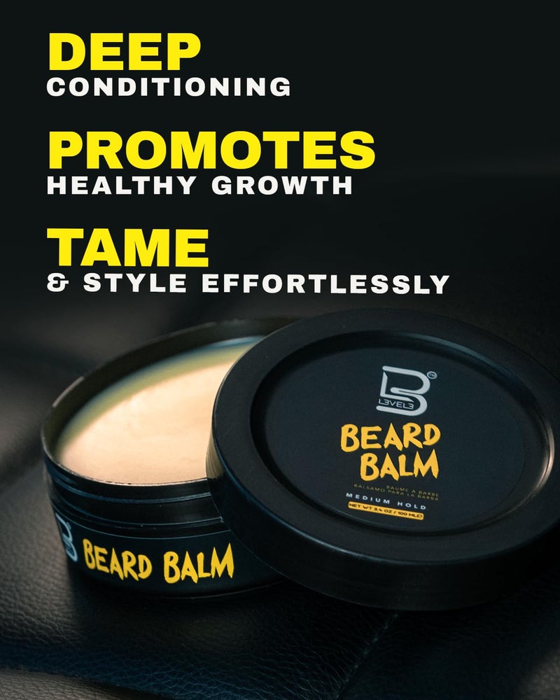Level 3 Beard Balm - Leave-In Conditioner and Softener for Men - Deep Massage Care - Image 3