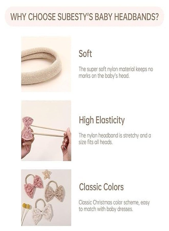 SMART VILLA TRADERS Baby Girl Headbands, Nylon Flower Hair Bands, Assorted Colours (2_Multi Bow, Bow Rubber) - Image 2