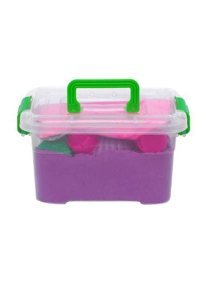 متجر 7 علبة رمل سحري ملون للأطفال – 2 كيلو مع قوالب وأدوات لعب لتشكيل الأشكال بسهولة - Image 5