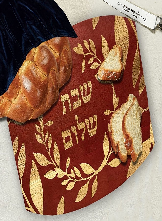Rite Lite Challah Board with Etched Flower Design Shabbat Bread Board- Perfect Jewish Home Gift (Etched Flower Design) - Image 3