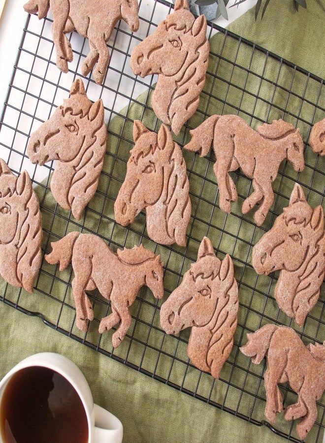 Bakerlogy Set of 2 Horse Cookie Cutters - Horse Head & Running Designs, 2 Pieces - Bakerlogy - Image 3