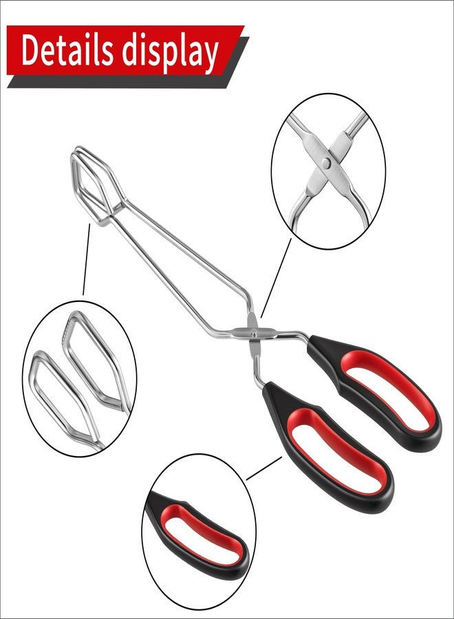 WHTCHSU 2-Pcs Stainless Steel Scissor Tongs, 9.25-Inch and 11-Inch set Kitchen cooking grilling tongs - Image 3
