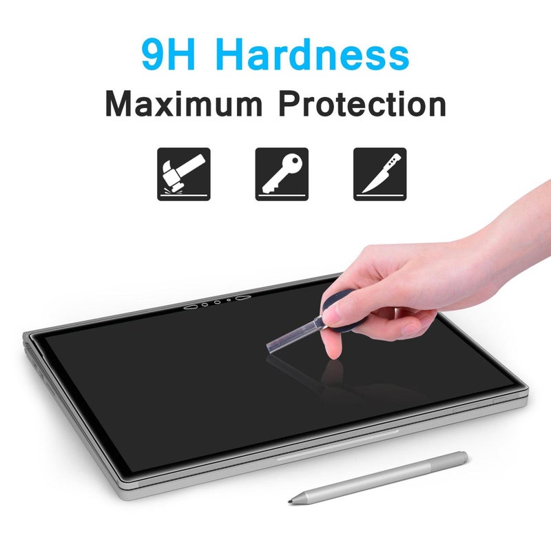 Megoo Screen Protector for Surface Book 2/3 15 Inch, Tempered Glass/Easy Installation/Scratch resistant, Compatible with Microsoft Surface Pen - Image 2