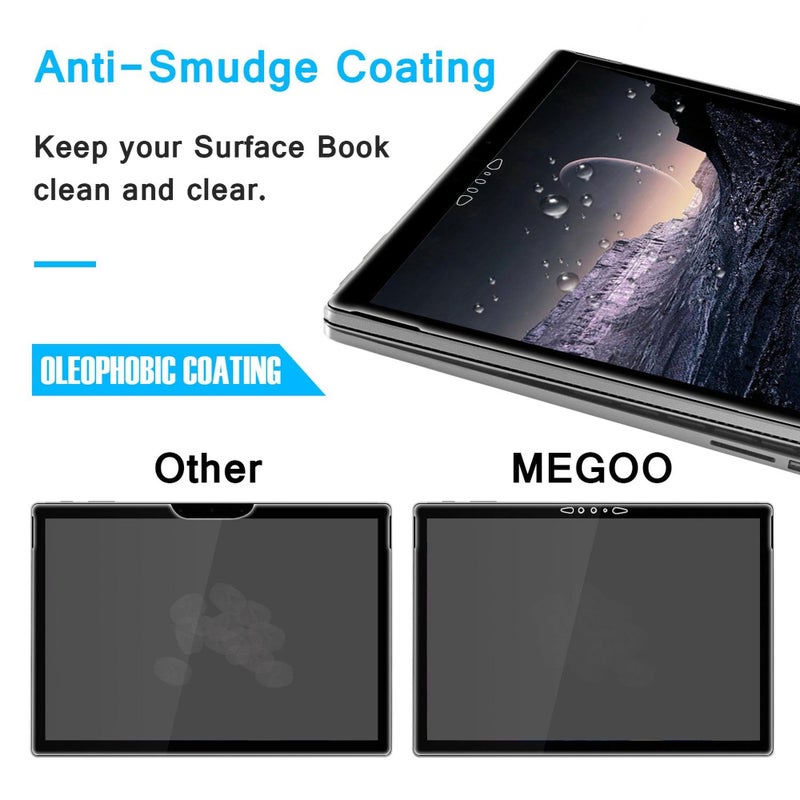 Megoo Screen Protector for Surface Book 2/3 15 Inch, Tempered Glass/Easy Installation/Scratch resistant, Compatible with Microsoft Surface Pen - Image 3