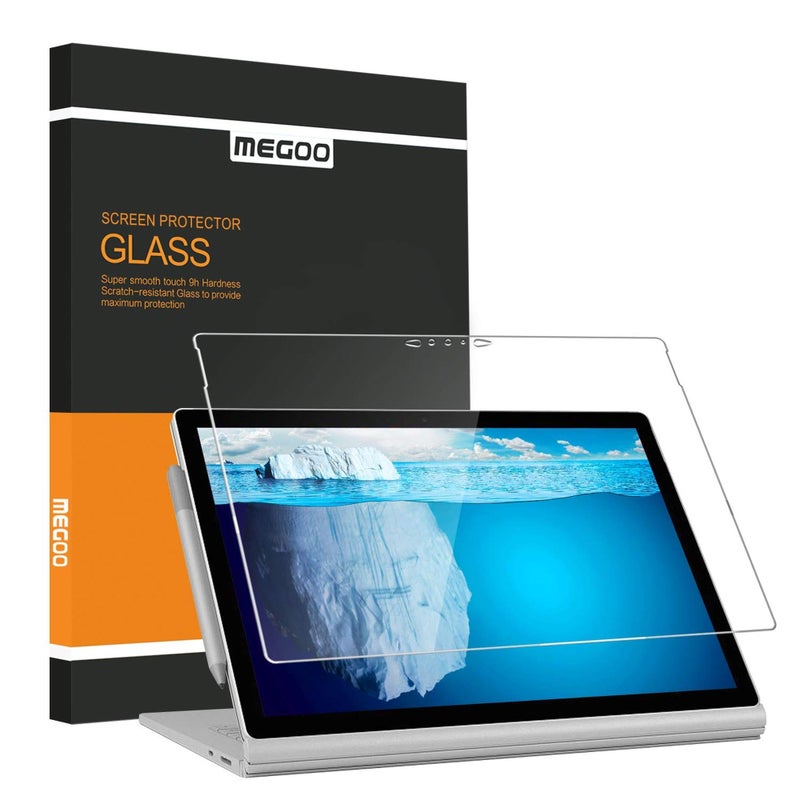 Megoo Screen Protector for Surface Book 2/3 15 Inch, Tempered Glass/Easy Installation/Scratch resistant, Compatible with Microsoft Surface Pen - Image 1