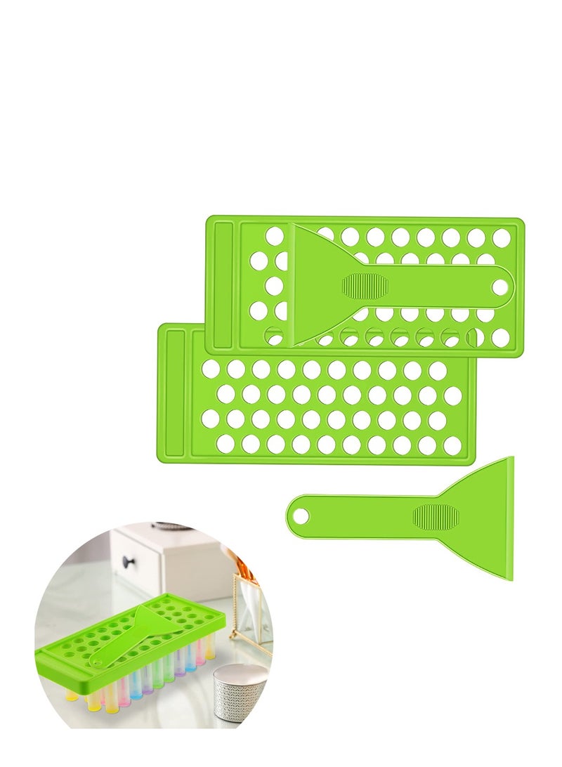 Excefore مجموعة أدوات صنع قوالب أحمر الشفاه DIY وأنابيب تعبئة أحمر الشفاه الفارغة ومجموعتين من صينية بلسم الشفاه ومجموعة ملعقة أحمر الشفاه DIY هدايا للنساء والفتيات - Image 1