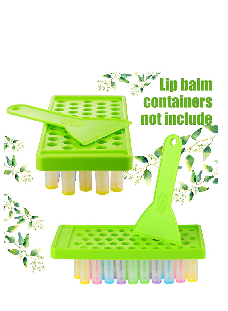 Excefore مجموعة أدوات صنع قوالب أحمر الشفاه DIY وأنابيب تعبئة أحمر الشفاه الفارغة ومجموعتين من صينية بلسم الشفاه ومجموعة ملعقة أحمر الشفاه DIY هدايا للنساء والفتيات - Image 3
